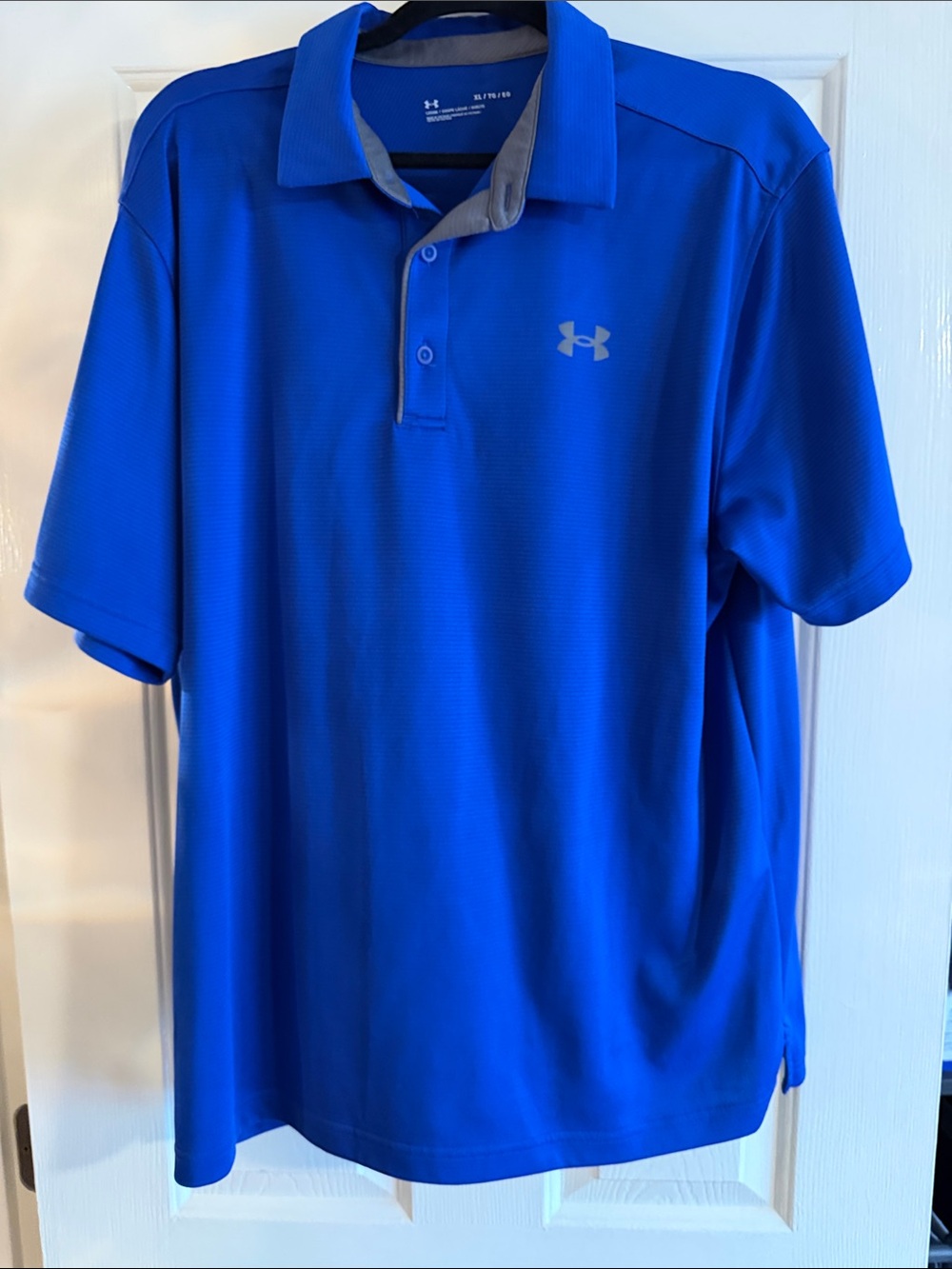 Under Armour Men’s Royal Blue Polo with Gray Trim